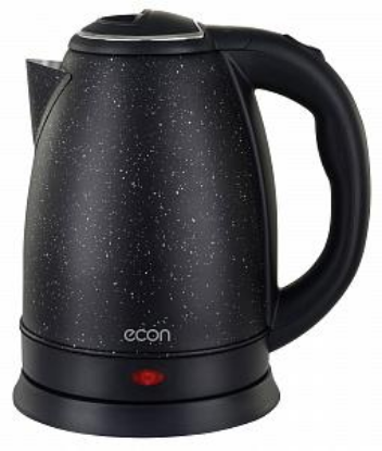 Изображение Электрический чайник ECON ECO-1891KE (1500 Вт/1,8 л /нержавеющая сталь/черный)