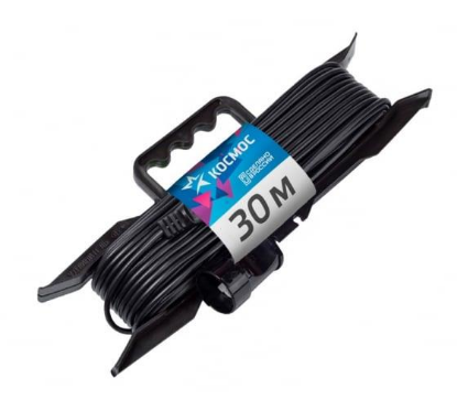 Изображение Сетевой фильтр Космос YPKsm30m-1g(6A) 30 м, черный