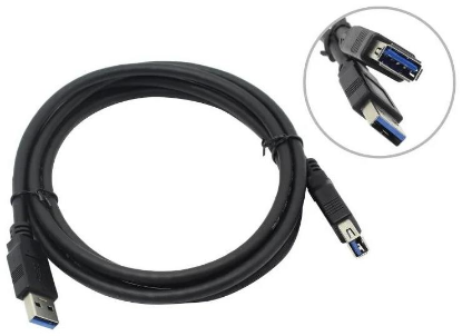 Изображение Кабель удлинительный ExeGate EX-CC-USB3-AMAF-1.8 USB 3.0 A USB 3.0 A черный 1,8 м
