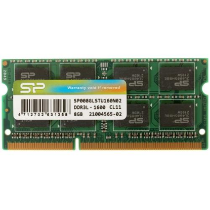Изображение Оперативная память 8 GB DDR3L Silicon Power SP008GLSTU160N02 (12800 МБ/с, 1600 МГц, CL11)