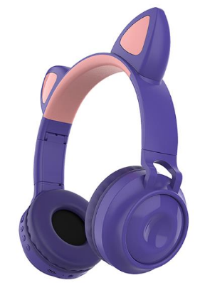 Изображение Bluetooth-гарнитура/наушники Qumo Party Cat (фиолетовый)
