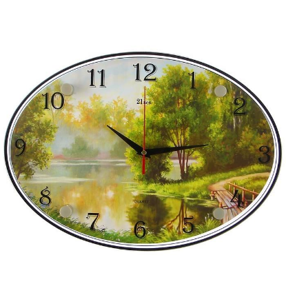 Изображение Настенные часы 21 век 2434-660 черный, зеленый