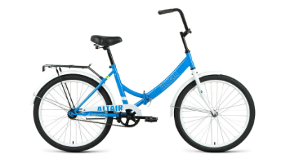 Изображение Велосипед Altair CITY 24 (белый, голубой/24 "/16.0 ")-2022 года RBK22AL24011