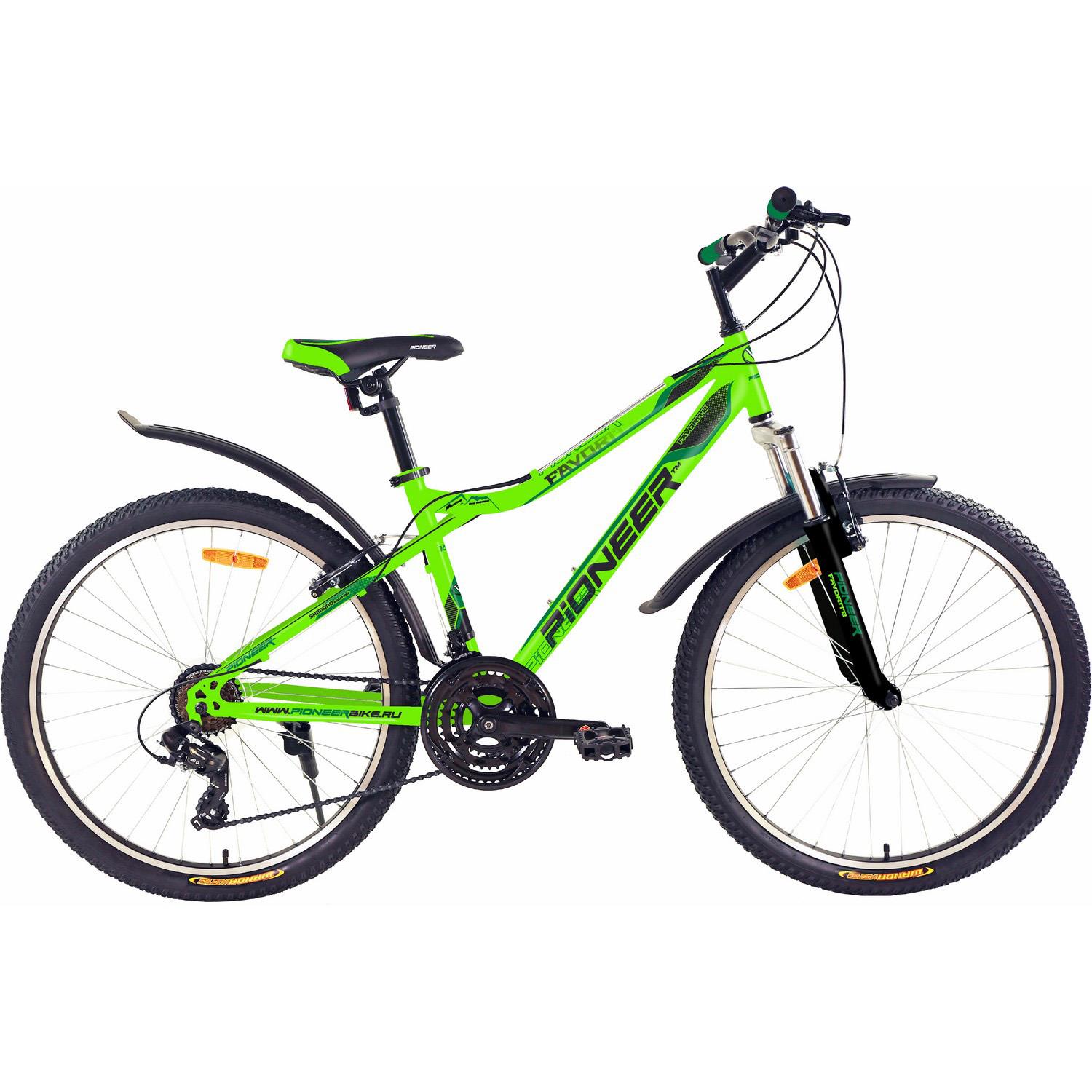 Изображение Велосипед Pioneer Favorite 26 (черный, зеленый, темно-зеленый/26 "/16.0 ")-