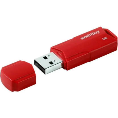 Изображение USB flash SmartBuy Clue,(USB 2.0/4 Гб)-красный (SB4GBCLU-R)