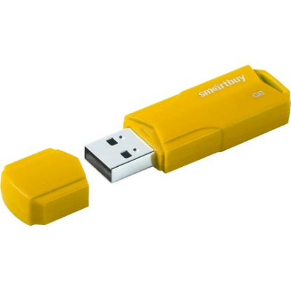 Изображение USB flash SmartBuy Clue,(USB 2.0/4 Гб)-желтый (SB4GBCLU-Y)