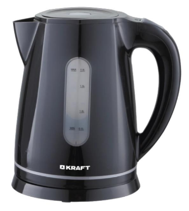 Изображение Электрический чайник Kraft KF-KP1750BL (2200 Вт/1,8 л /пластик/черный)