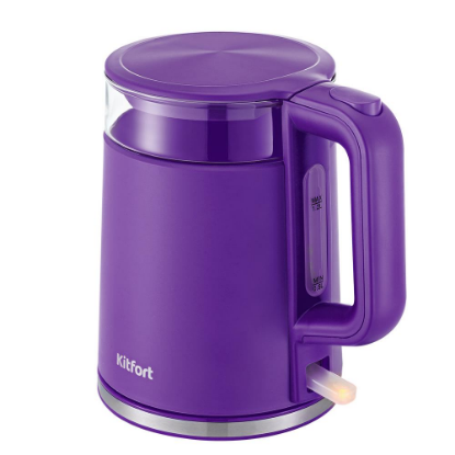 Изображение Электрический чайник Kitfort KT-6124-1 (2200 Вт/1,2 л /пластик/фиолетовый)