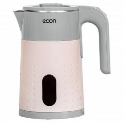 Изображение Электрический чайник ECON ECO-1883KE (1500 Вт/1,7 л /пластик, нержавеющая сталь/серый, розовый)