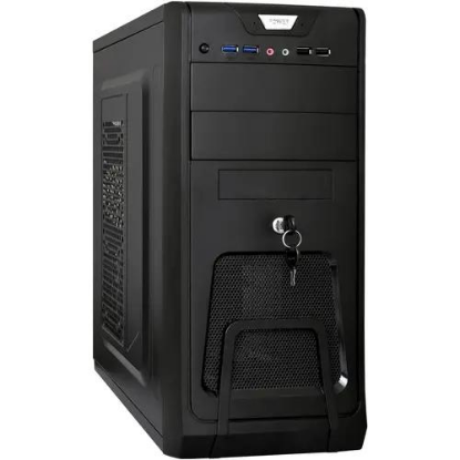 Изображение Корпус ExeGate CP-603UB-CP500 (ATX, micro-ATX, черный, 450 Вт)/(EX283218RUS)