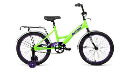 Изображение Велосипед Altair KIDS 20 (фиолетовый, ярко-зеленый/20 "/13.0 ")-2022 года IBK22AL20041
