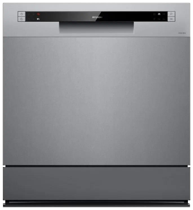 Изображение Посудомоечная машина Hyundai DT503 (компактная, 8 комплектов, серебристый)
