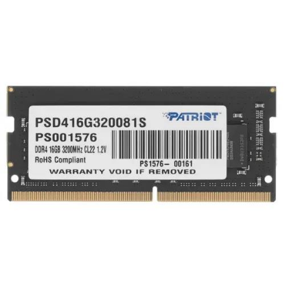 Изображение Оперативная память 16 GB DDR4 Patriot PSD416G320081S (25600 МБ/с, 3200 МГц, CL22)