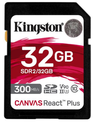 Изображение Карта памяти Kingston SDHC Canvas React Plus Class 10 32 Гб  SDR2/32GB