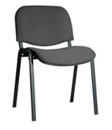 Изображение OLSS стул ИЗО ткань цвет темно-серый черная порошковая краска В-40