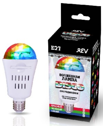 Изображение REV 32453 9 Лампа DISCO RGB 4W со сменными паттернами