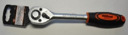 Изображение AUTOVIRAZH (AV-508611) Трещотка 1/4 45 зуба 155мм с резиновой прямой ручкой AV Steel