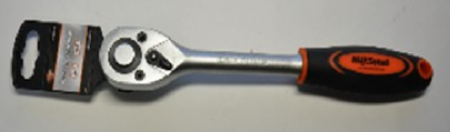 Изображение AUTOVIRAZH (AV-528621) Трещотка 1/2 72 зуба 255мм с резиновой прямой ручкой AV Steel