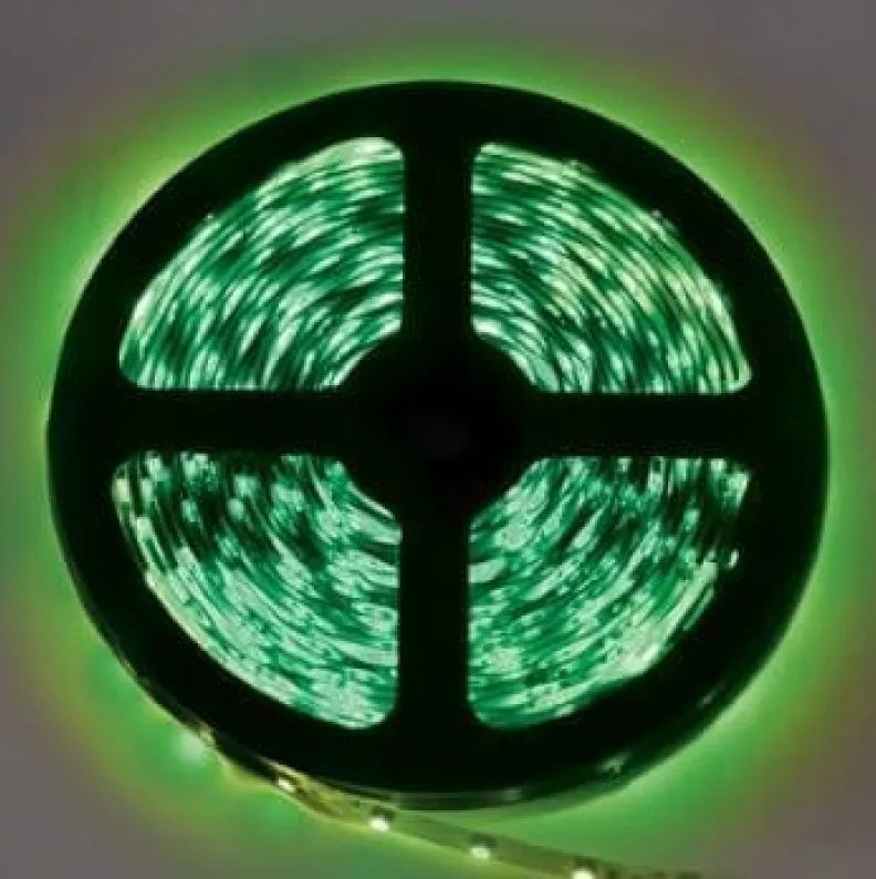 Изображение ECOLA S2LG05ESB 4,8W/m 12V IP20 8mm зеленая светодиодная лента на катушке 5м.