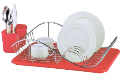 Изображение ZEIDAN Z-1170 красная Сушилка для посуды