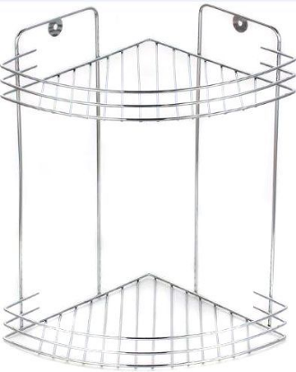 Изображение КУХОННЫЕ АКСЕССУАРЫ И НАВЕСКА РЫЖИЙ КОТ Полка угловая двухъярусная W2672С-2 (005393)