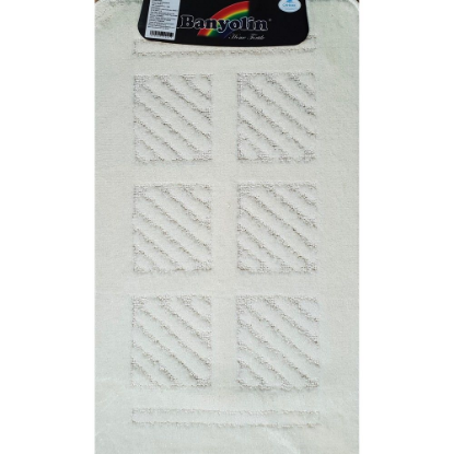 Изображение САНАКС 00290 CLASSIC UNI КВАДРАТЫ Коврик в ванную одинарный БЕЖЕВЫЙ 55х90см 100% полиэстер