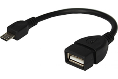 Изображение Переходник Rexant 18-1182 USB 2.0 A Micro USB 2.0 B черный 0,15 м