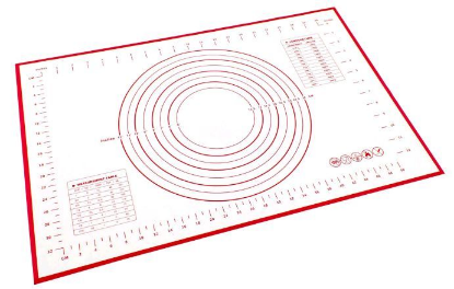 Изображение КУХОННЫЕ АКСЕССУАРЫ BRADEX TK 0495 Силиконовый коврик с разметкой красный