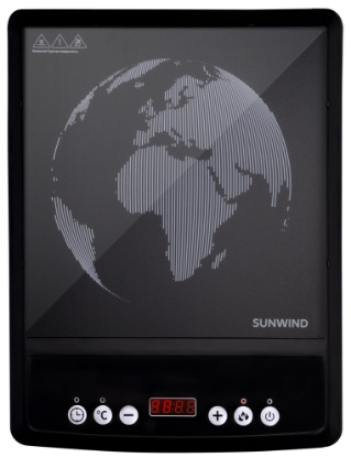Изображение Плита настольная Sunwind SCI-0501 (электрическая, стеклокерамика, черный)