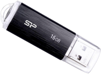 Изображение USB flash Silicon Power Ultima U02,(USB 2.0/16 Гб)-черный (SP016GBUF2U02V1K)