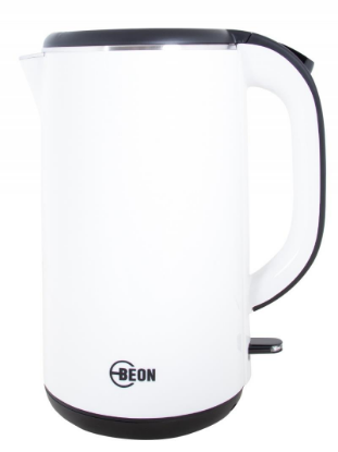 Изображение Электрический чайник Beon BN-3017 (2000 Вт/2 л /пластик, нержавеющая сталь/белый)