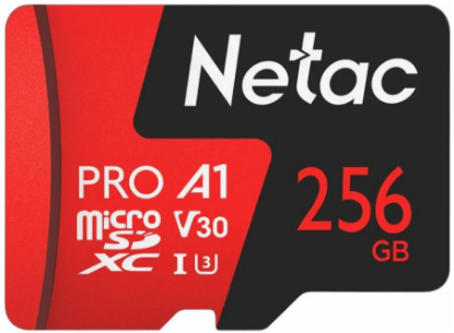 Изображение Карта памяти NETAC MicroSDXC P500 Extreme Pro Class 10 256 Гб адаптер на SD NT02P500PRO-256G-R