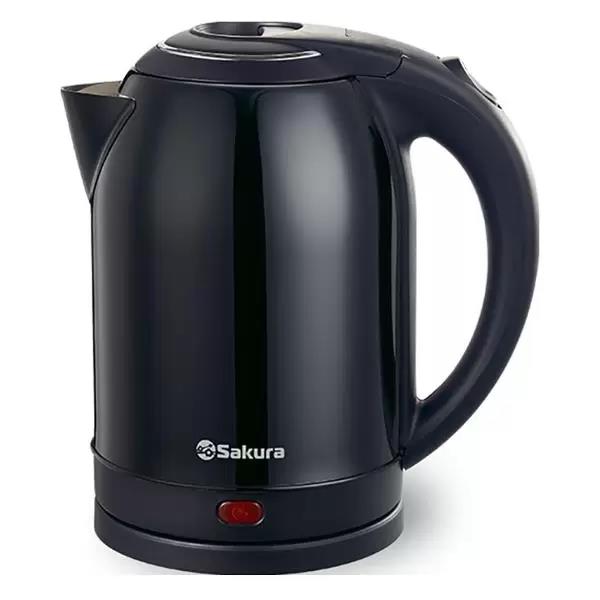 Изображение Электрический чайник Sakura SA-2121BK (1800 Вт/2 л /пластик, нержавеющая сталь/черный)