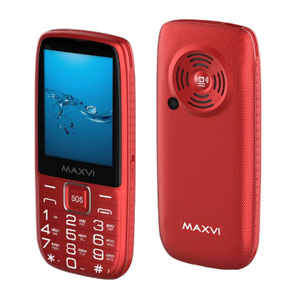 Изображение Мобильный телефон MAXVI B32,красный