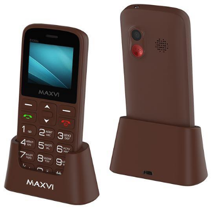 Изображение Мобильный телефон MAXVI B100ds,коричневый