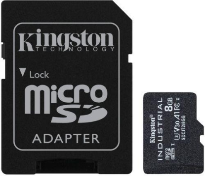 Изображение Карта памяти Kingston MicroSDHC Industrial Class 10 8 Гб адаптер на SD SDCIT2/8GB