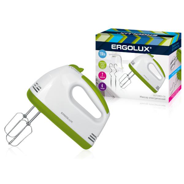 Изображение Миксер Ergolux ELX-EM03-C34 (150 Вт /зеленый, белый)