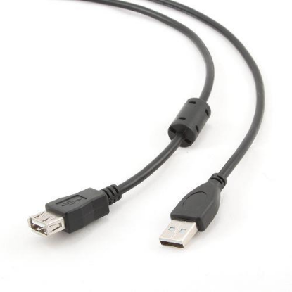Изображение Кабель удлинительный Filum FL-CPro-U2-AM-AF-F1-1M USB 2.0 A USB 2.0 A черный 1 м