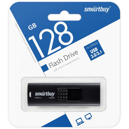 Изображение USB flash SmartBuy Fashion,(USB 3.0/128 Гб)-черный (SB128GB3FSK)
