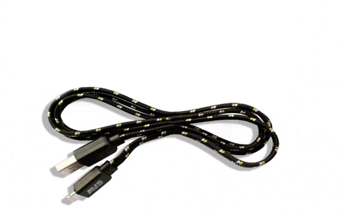 Изображение Кабель соединительный AVS IP-521 USB 2.0 A Lightning 8P разноцветный, черный 1 м