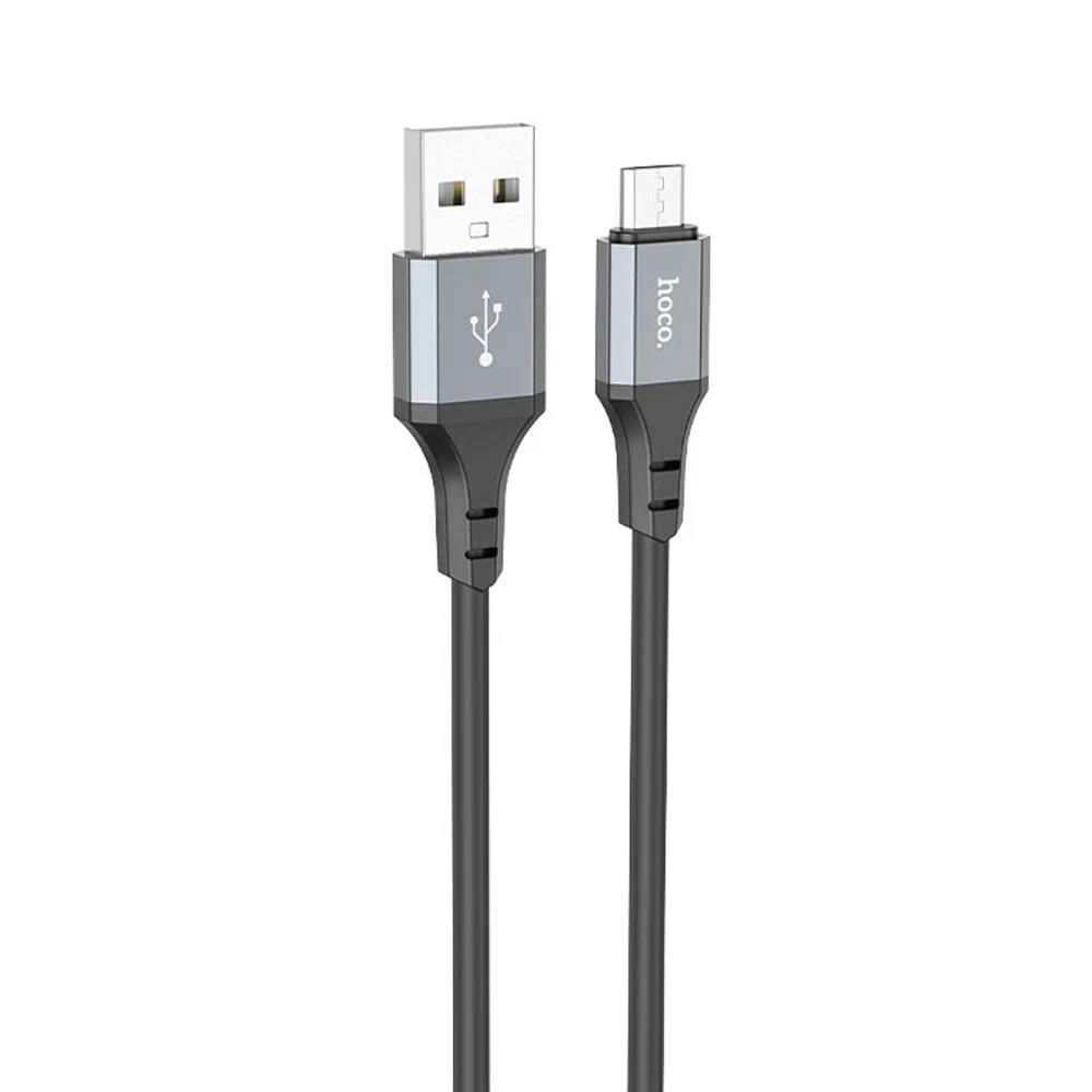 Изображение Кабель соединительный Hoco X86 Spear USB 2.0 A Micro USB 2.0 B черный 1 м