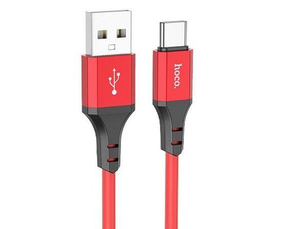 Изображение Кабель соединительный Hoco X86 Spear USB 2.0 A USB Type-C красный 1 м