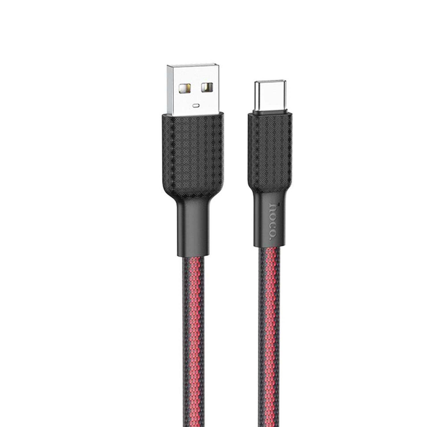 Изображение Кабель соединительный Hoco X69 Jaeger USB 2.0 A USB Type-C красный 1 м