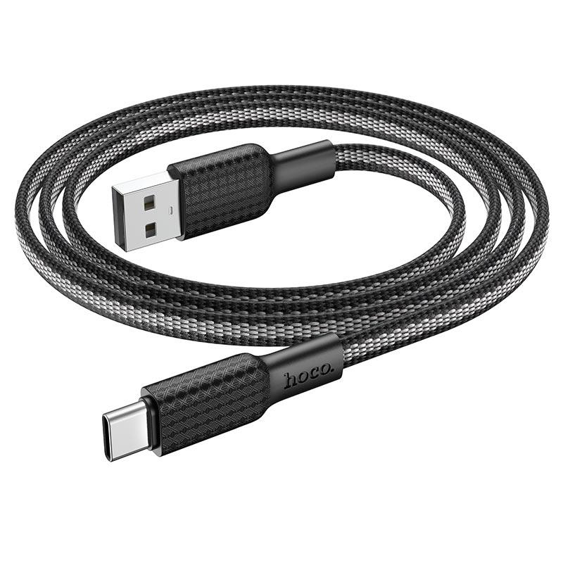 Изображение Кабель соединительный Hoco X69 Jaeger USB 3.0 A USB Type-C черный 1 м