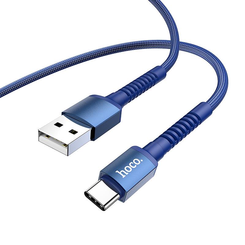 Изображение Кабель соединительный Hoco X71 Especial USB 3.0 A USB Type-C синий 1 м
