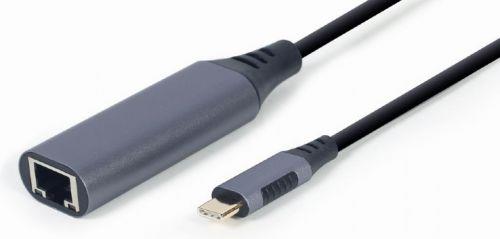 Изображение Переходник Cablexpert A-USB3C-LAN-01 RJ-45 USB Type-C серый 0,15 м
