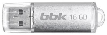 Изображение USB flash BBK 016G-RCT,(USB 2.0/16 Гб)-серебристый ()