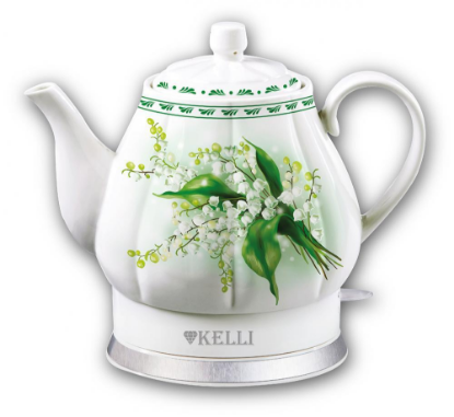 Изображение Электрический чайник Kelli KL-1382 (2400 Вт/1,7 л /керамика/белый)