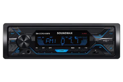 Изображение Автомагнитола SoundMAX SM-CCR3185FB, (4x50 Вт, монохромный дисплей, черный)