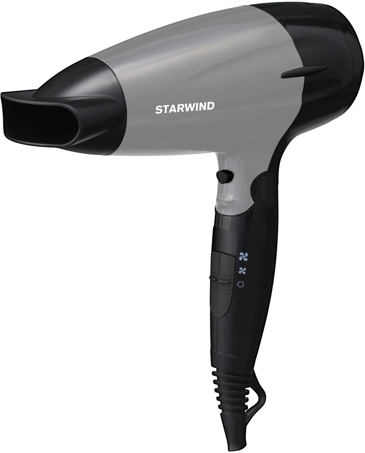 Изображение Компактный фен STARWIND SHD 6110 (2000 Вт /серый, черный)